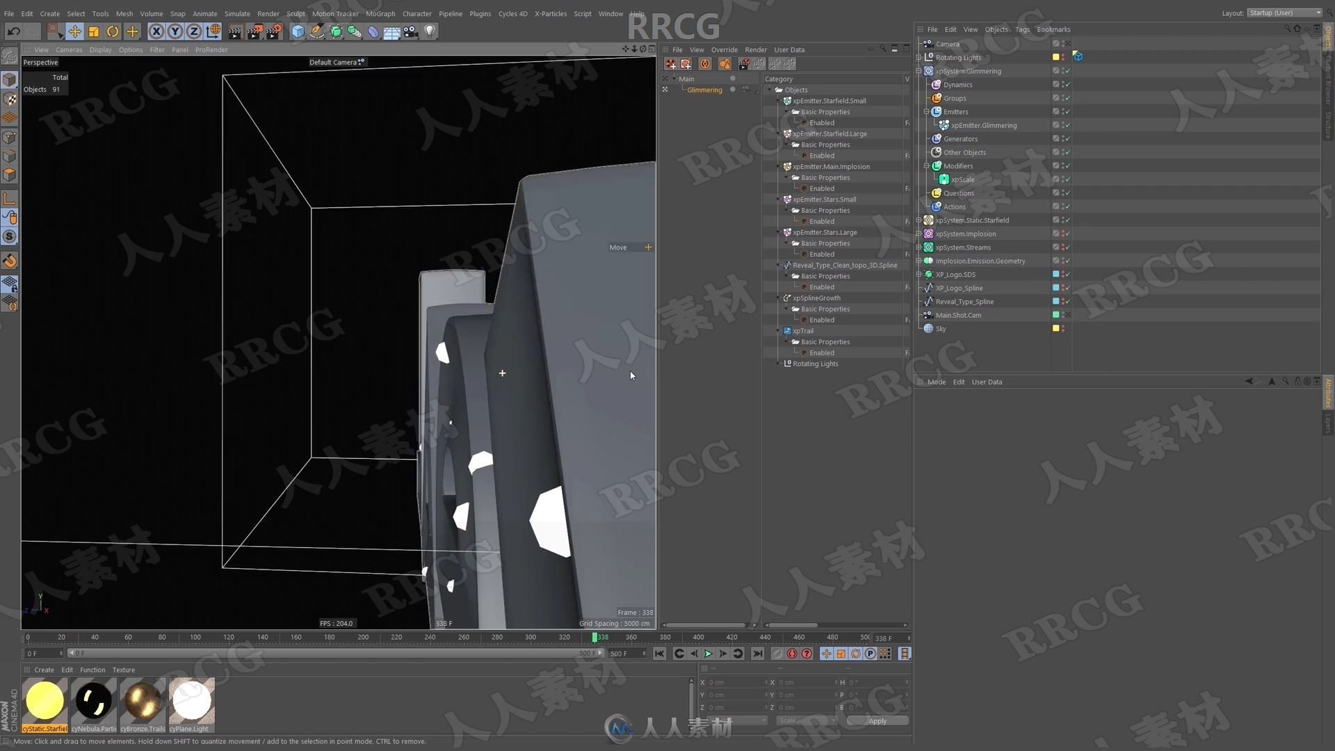 C4D中X-Particles粒子特效6个场景大师级实例制作视频教程