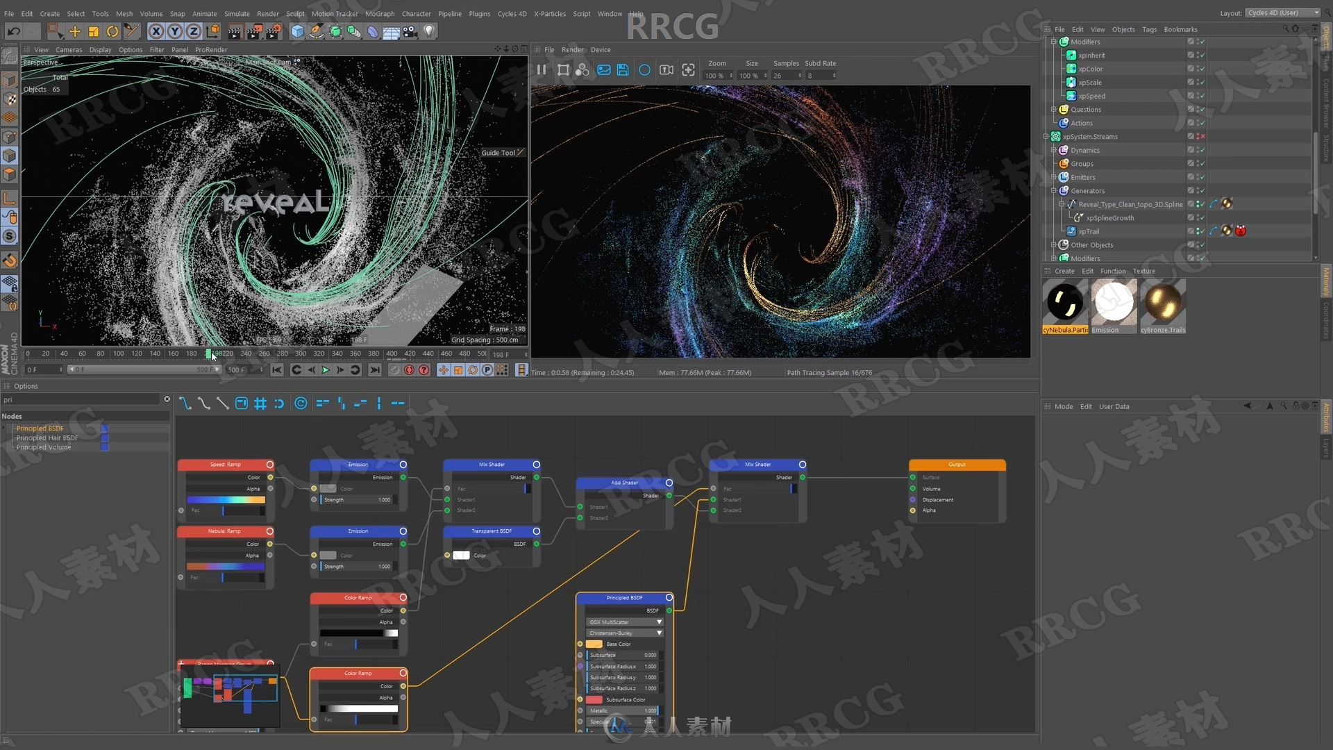 C4D中X-Particles粒子特效6个场景大师级实例制作视频教程