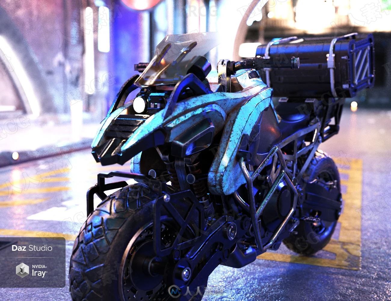 赛博朋克酷炫摩托车3d模型合集
