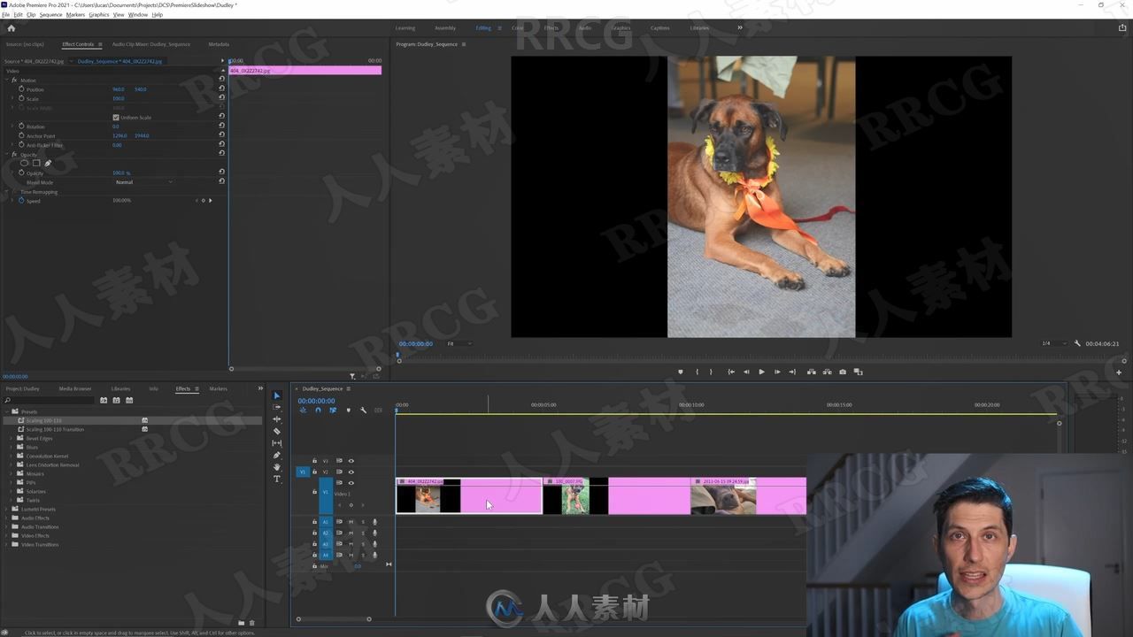 Premiere Pro 2021角色预设动画幻灯片编辑制作视频教程