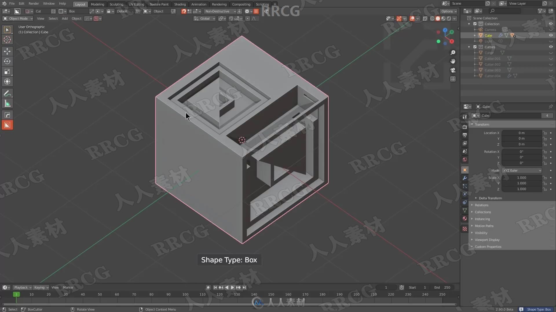 BoxCutter绘图切割Blender插件V7.1.9.131版