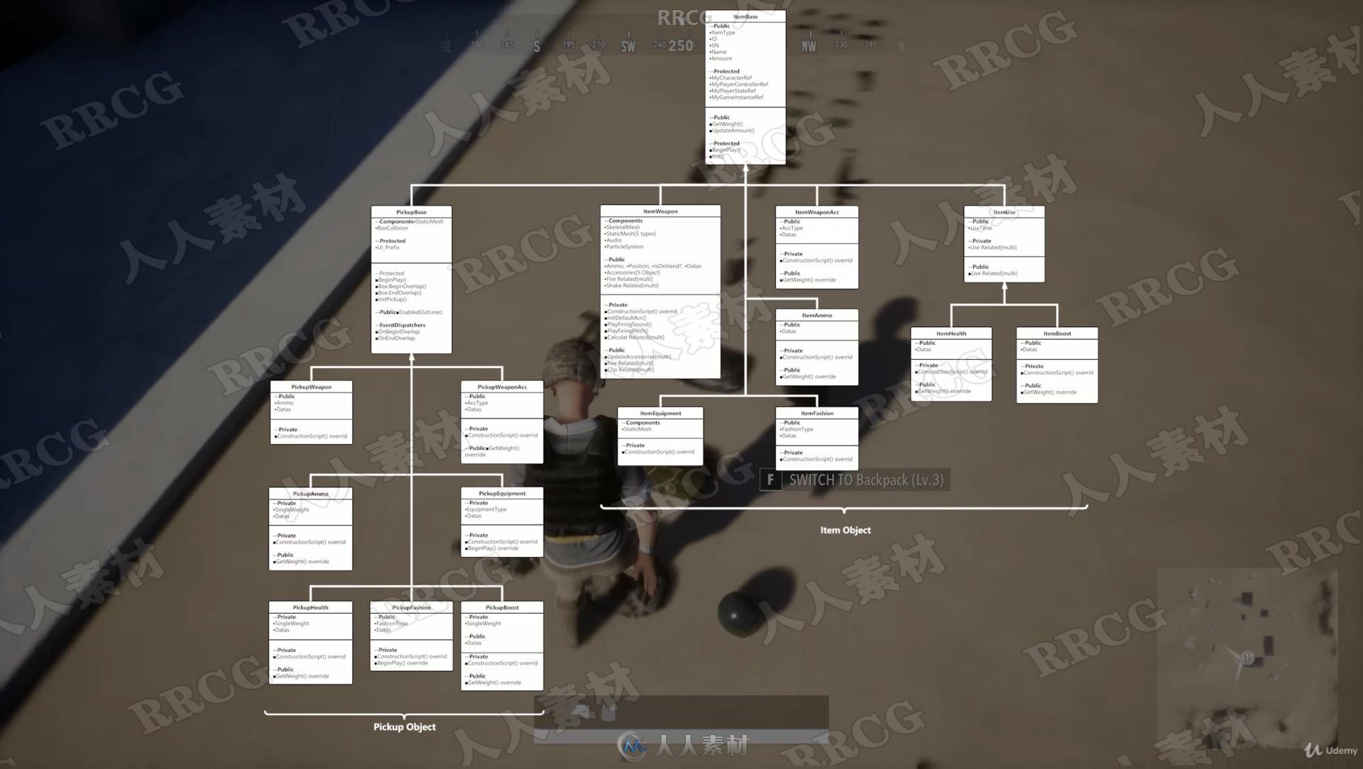 Unreal Engine大逃杀游戏蓝图设计完整制作训练视频教程