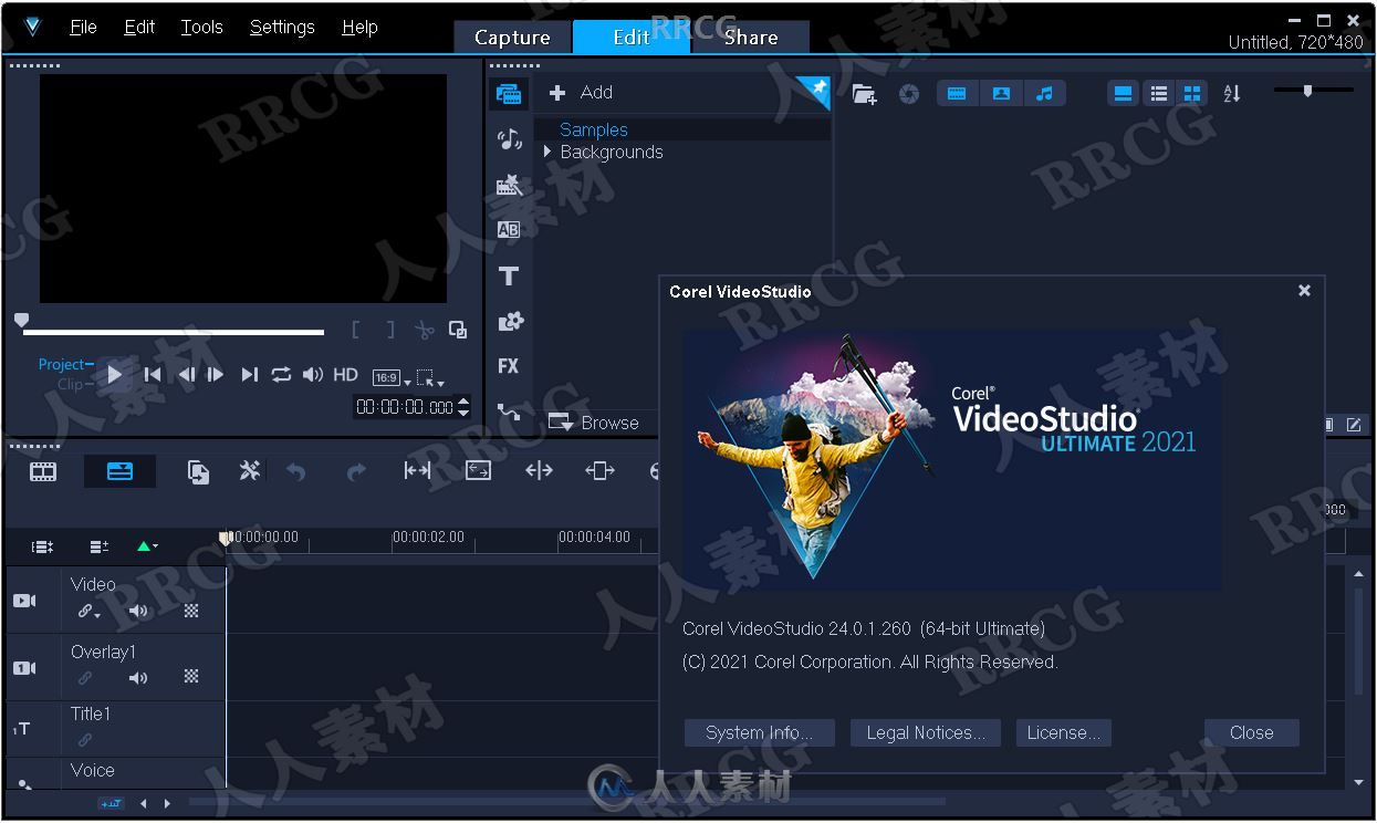 Corel VideoStudio 2023视频图像后期处理软件V26.0.0.136版