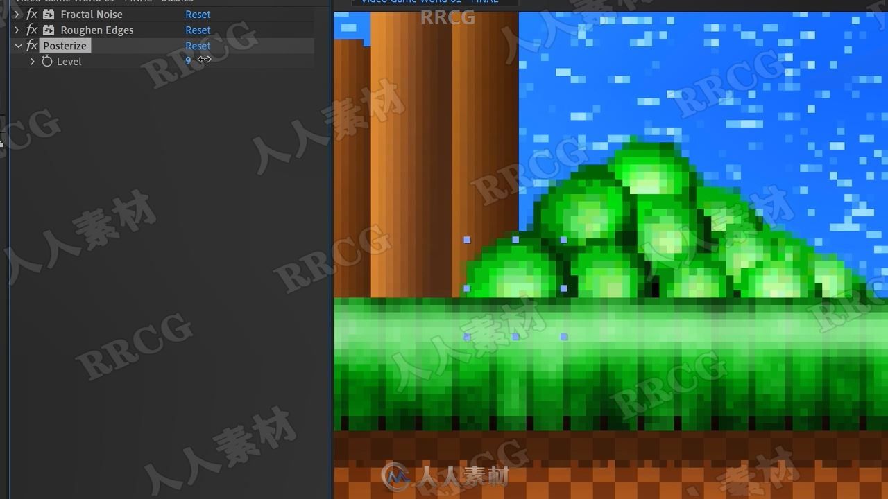 AE老式8位世嘉风格游戏实例制作视频教程