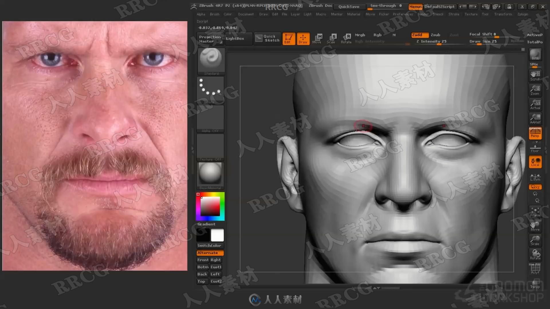 Zbrush逼真摔跤人物角色解剖雕刻完整制作流程视频教程