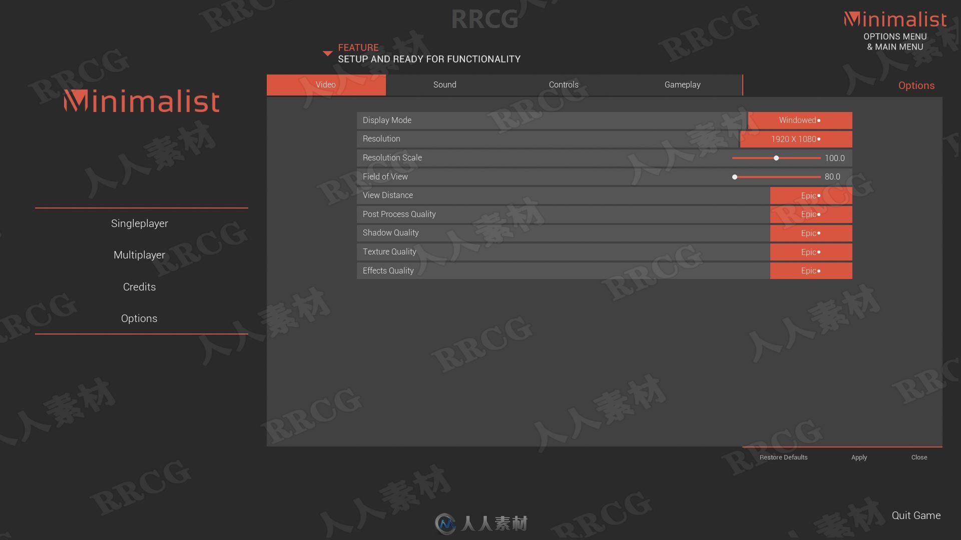 小部件图标极简界面元素工具Unreal Engine游戏素材资源