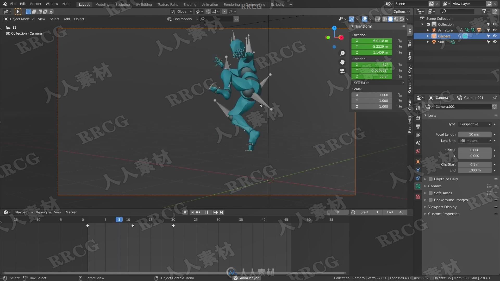 Blender动画基础核心技术训练视频教程