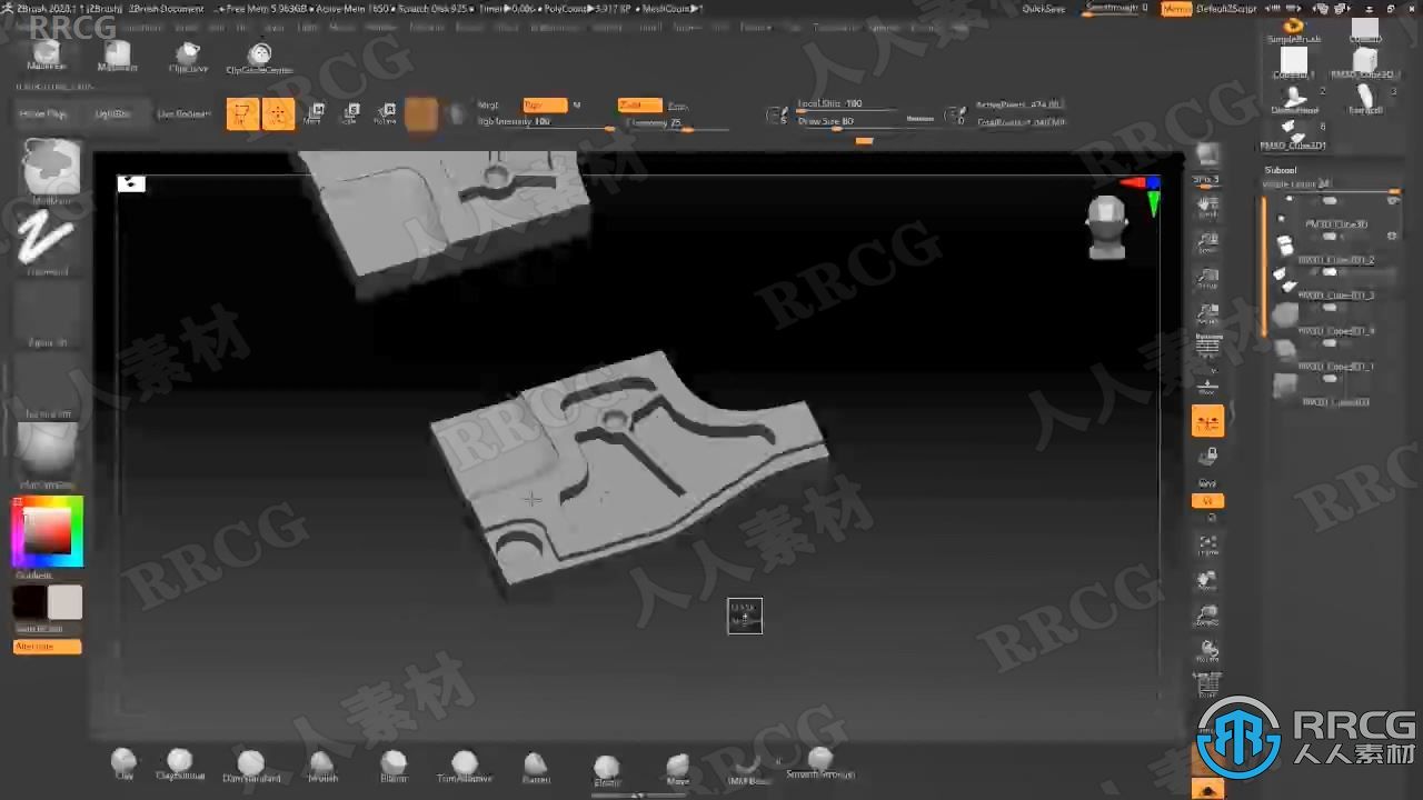 Zbrush概念艺术电台收音机硬表面建模视频教程