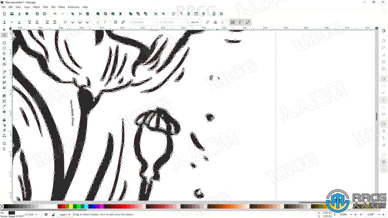 Inkscape绘制矢量线条艺术插图视频教程