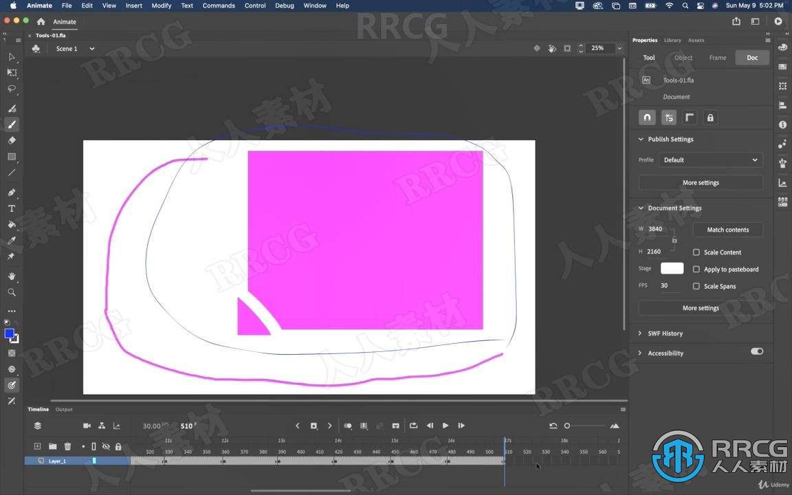 Adobe Animate2021初学者基础知识学习视频教程