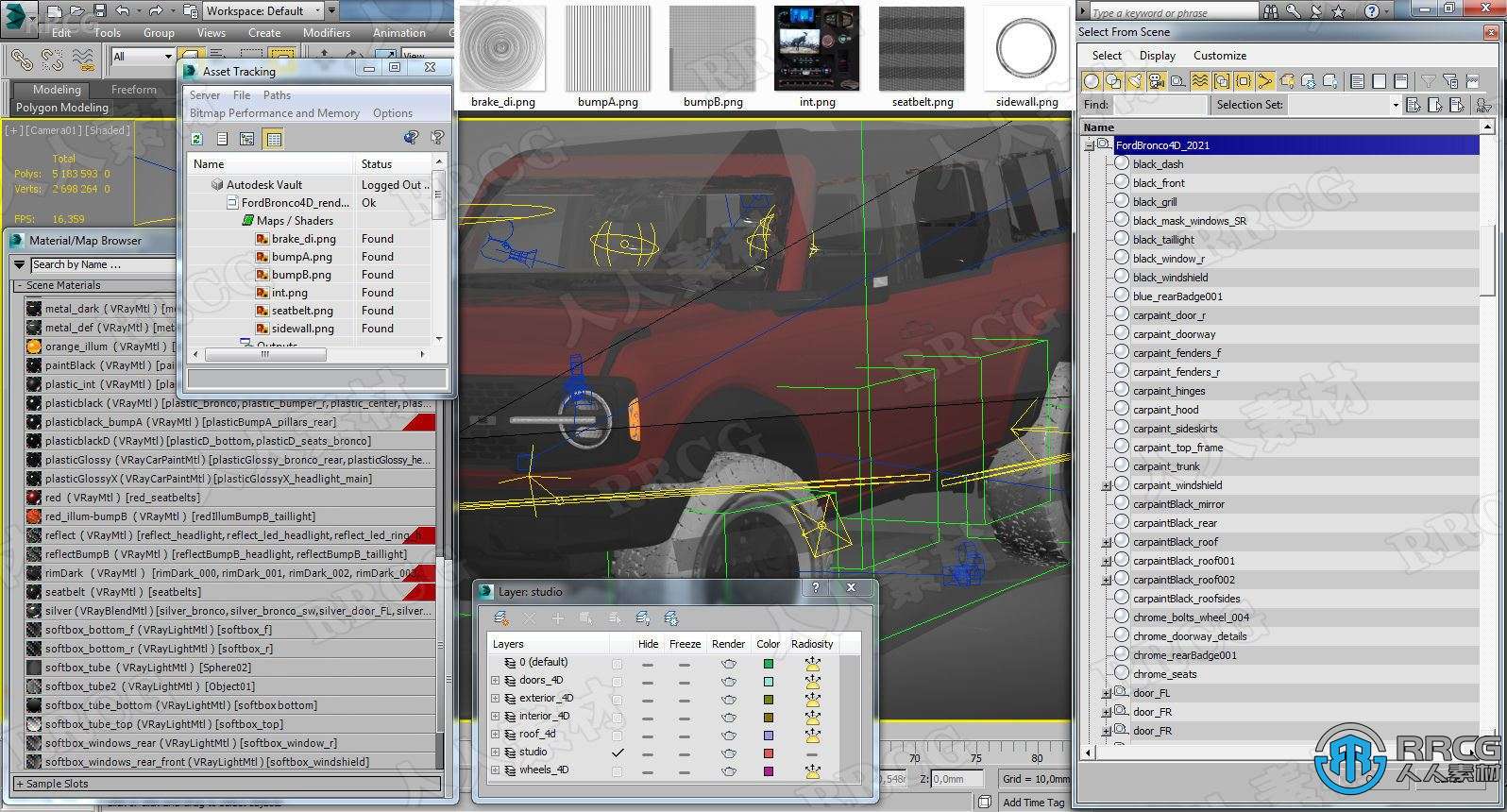 福特烈马越野吉普车Ford Bronco SUV汽车3D模型合集