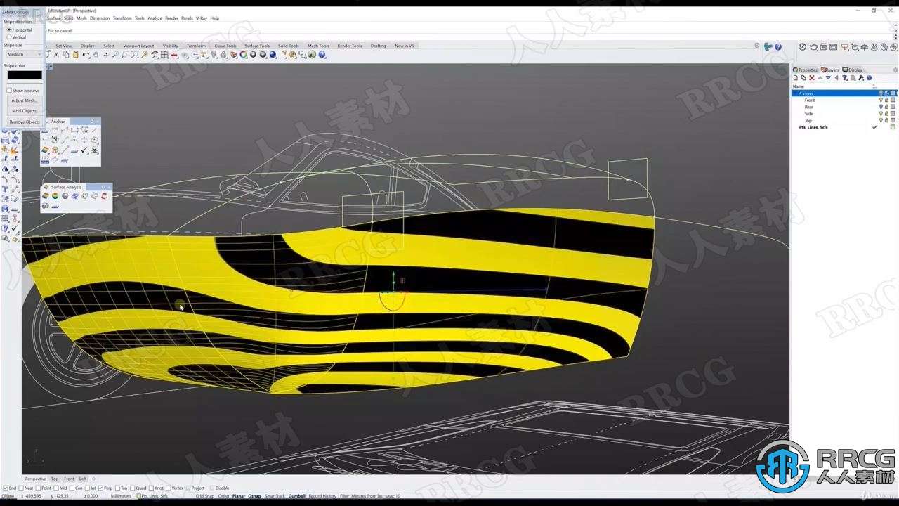 Rhino日产尼桑跑车Datsun 240Z硬表面建模视频教程