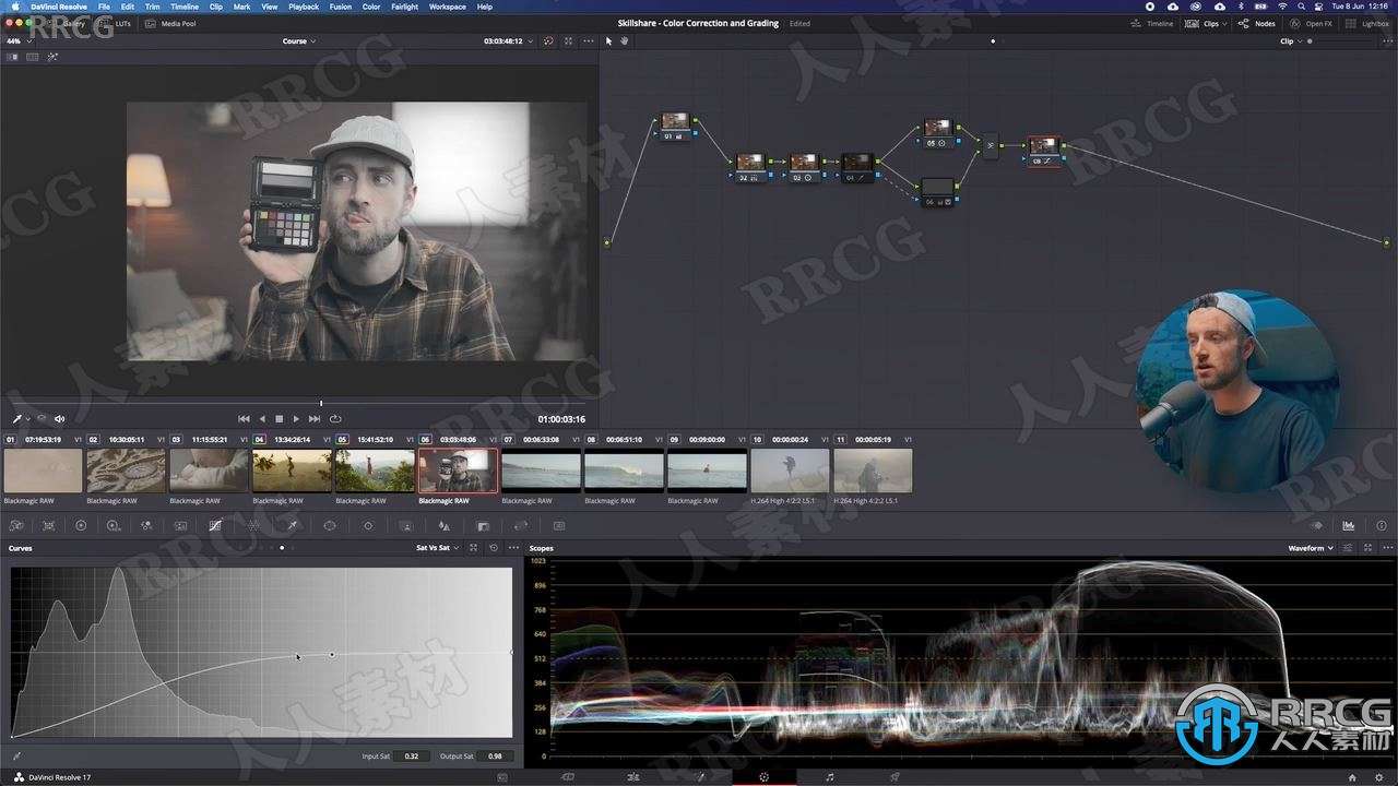【中文字幕】DaVinci Resolve 17色彩校正与调色技术训练视频教程
