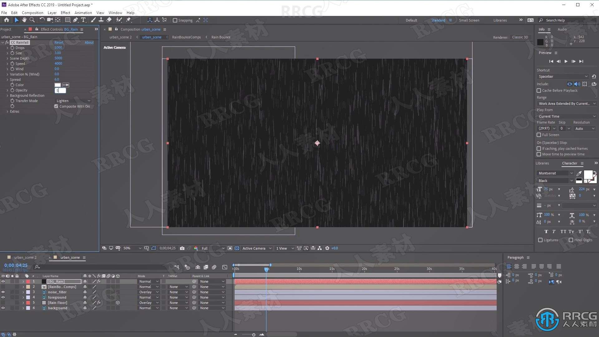 AE城市场景逼真暴风雨天气效果动画制作视频教程