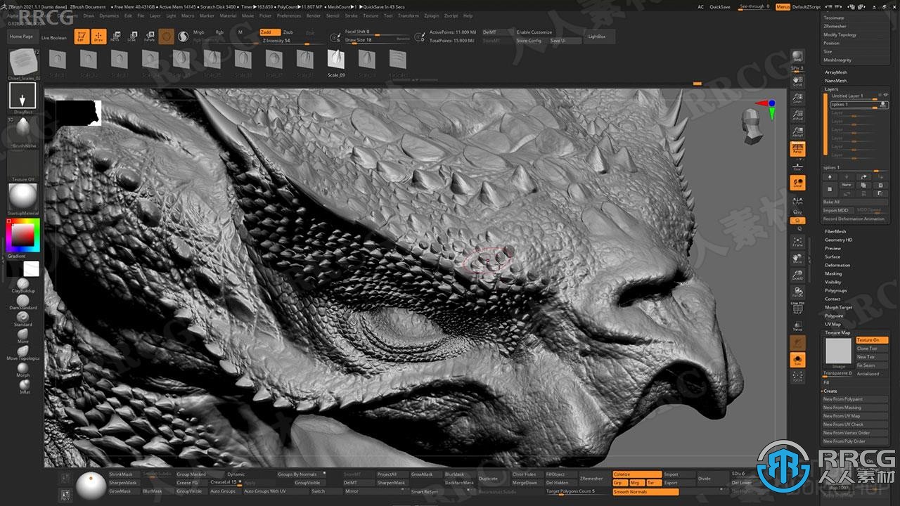 Zbrush超现实概念生物毒蛇龙完整制作流程视频教程