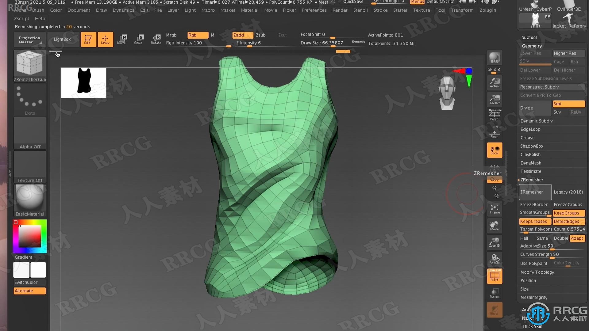 Zbrush赛博朋克黑客角色3D雕刻建模制作视频教程