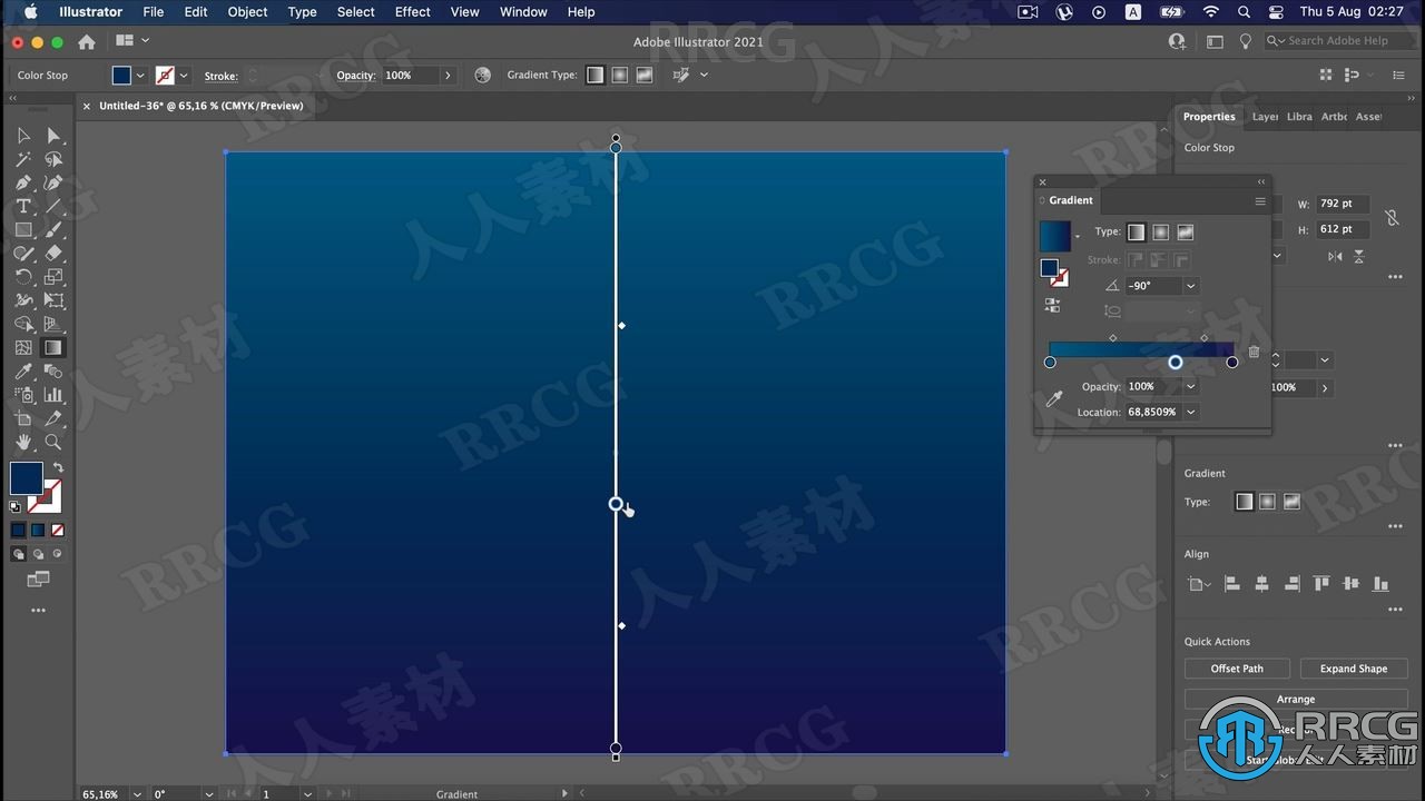 AI创建矢量卡通效果夜晚天空风景视频教程