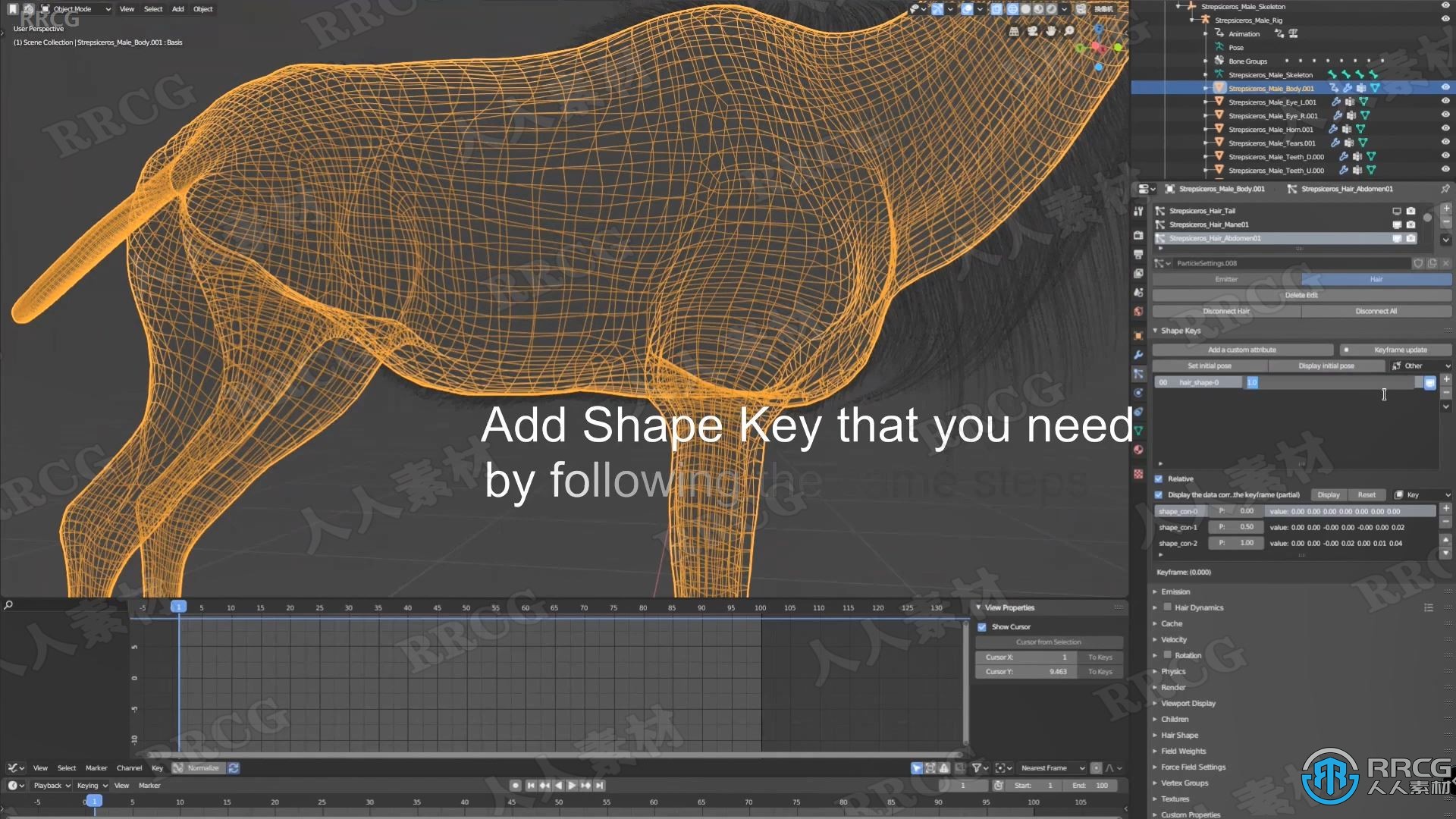 HairShapeKe毛发形状造型控制Blender插件V5.2版