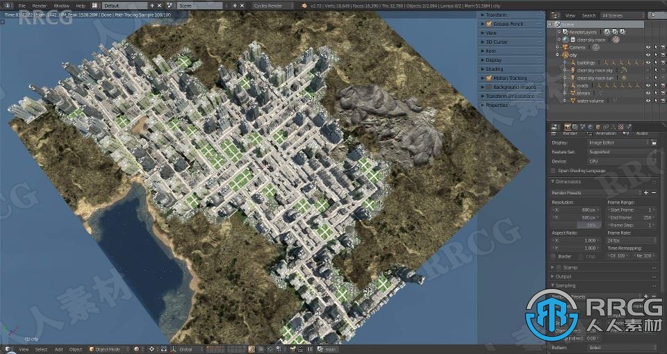 SceneCity城市建筑景观场景Blender插件V1.9.1版