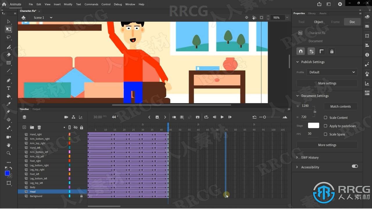 Adobe Animate初学者创建矢量角色图形动画视频教程