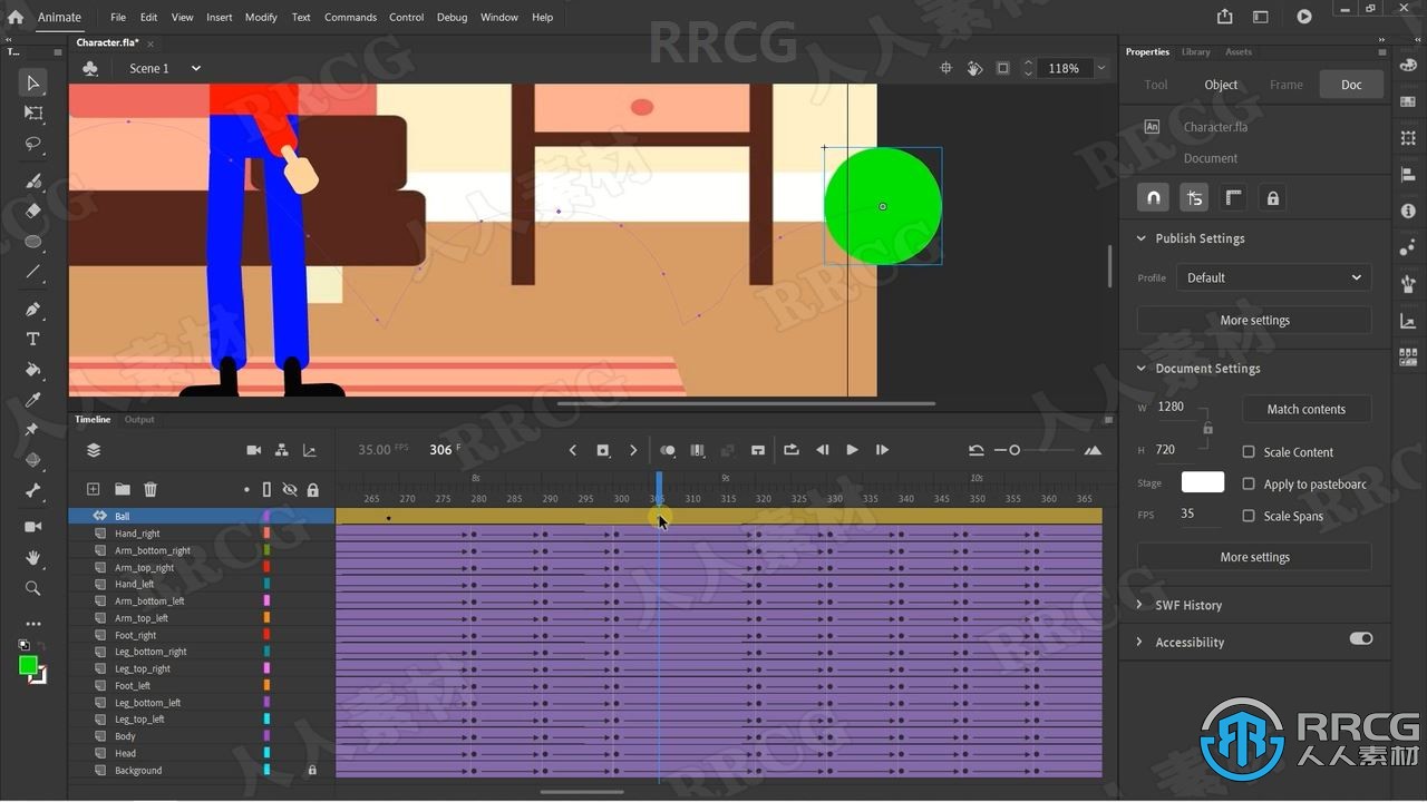 Adobe Animate初学者创建矢量角色图形动画视频教程