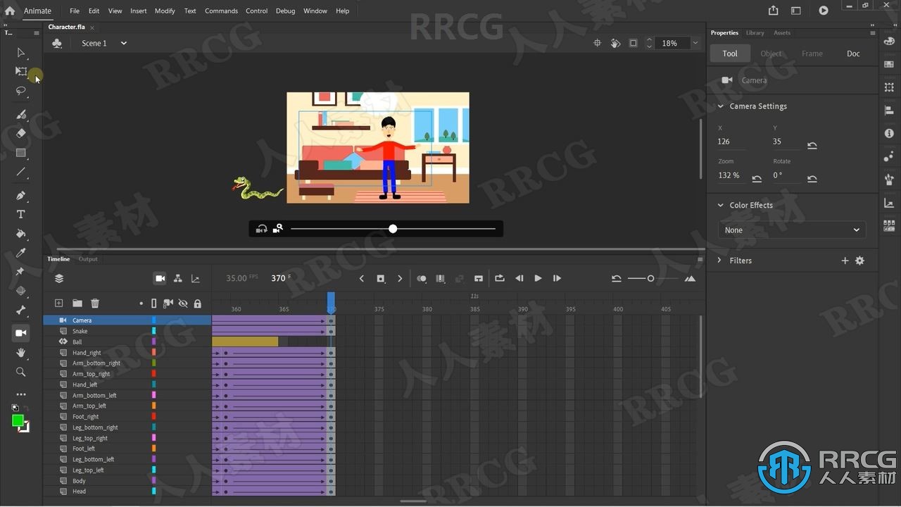 Adobe Animate初学者创建矢量角色图形动画视频教程