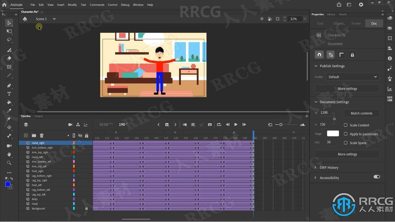 Adobe Animate初学者创建矢量角色图形动画视频教程