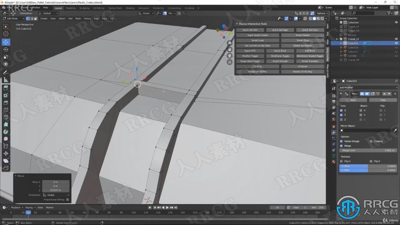 Blender和Marmoset军事游戏素材资产完整制作视频教程