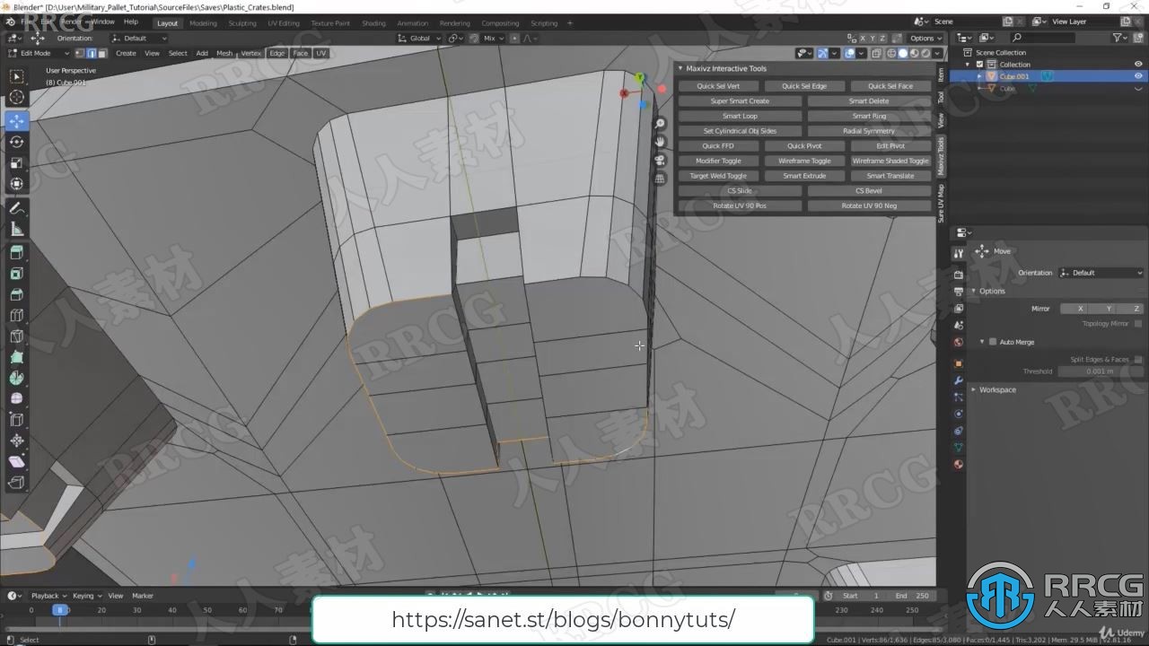 Blender和Marmoset军事游戏素材资产完整制作视频教程