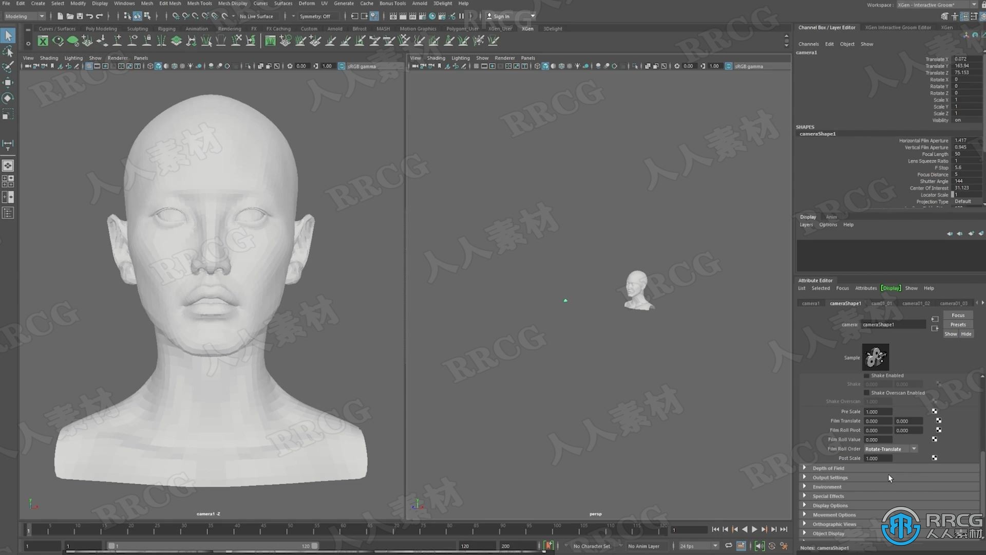 Zbrush逼真角色创建立体模型全流程视频教程