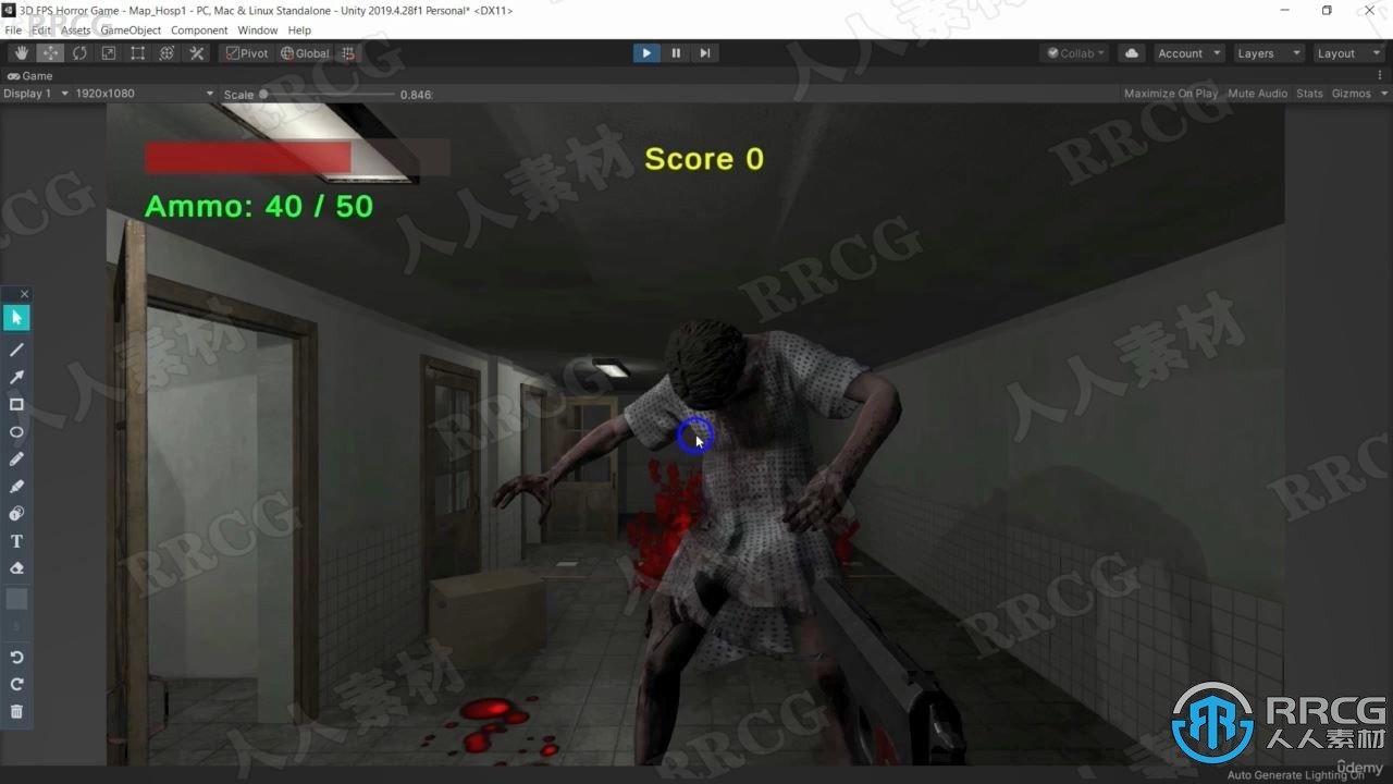 【中文字幕】Unity恐怖僵尸FPS生存游戏制作流程视频教程