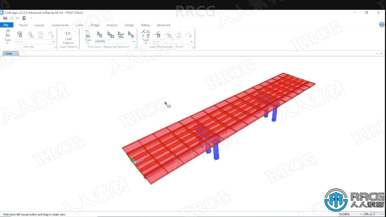 CSI Bridge创建桥梁的几何形状建模工作流程视频教程