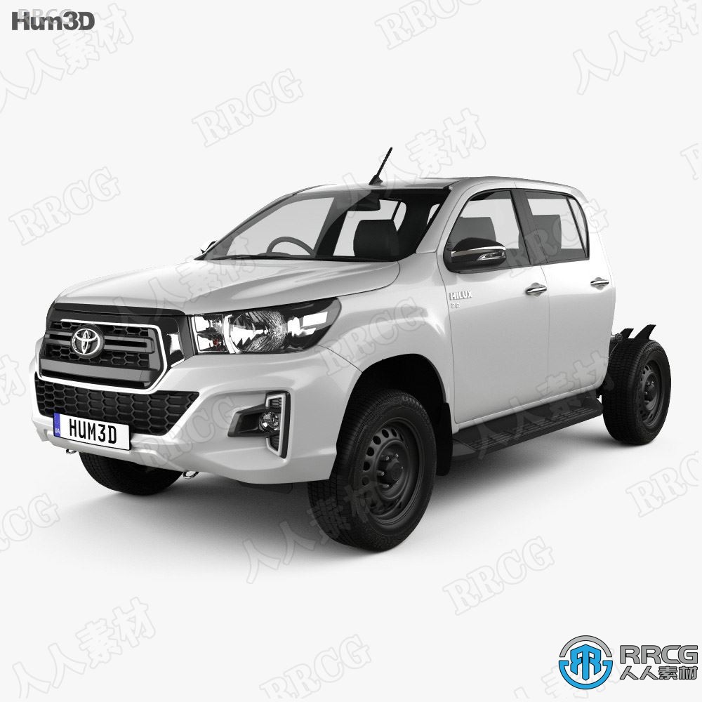 丰田越野大皮卡Hilux 2019汽车3D模型