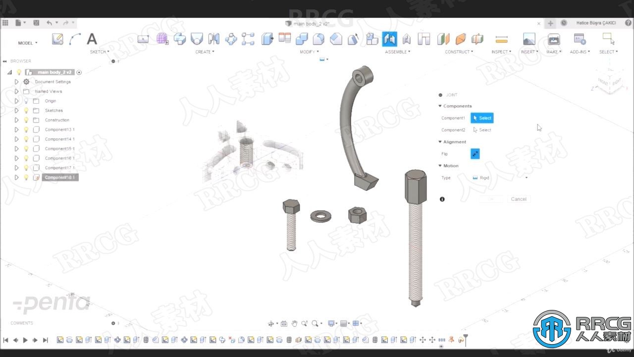 Autodesk Fusion 360 基本建模技术工作流程视频教程