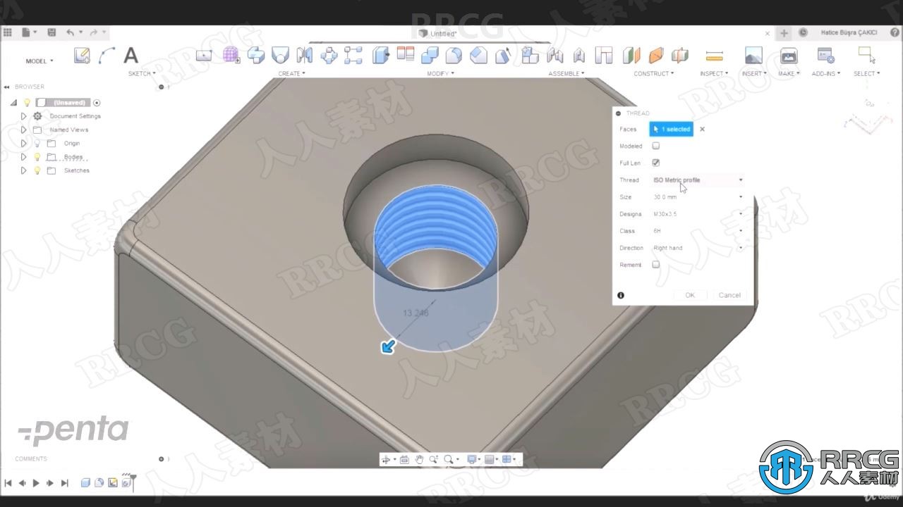 Autodesk Fusion 360 基本建模技术工作流程视频教程