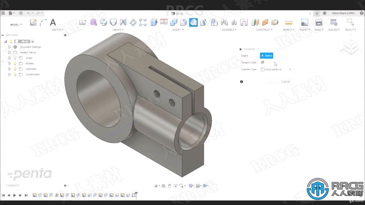 Autodesk Fusion 360 基本建模技术工作流程视频教程