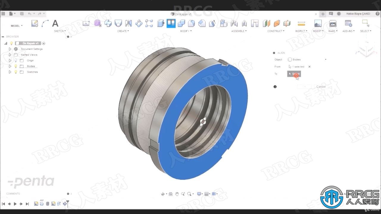 Autodesk Fusion 360 基本建模技术工作流程视频教程