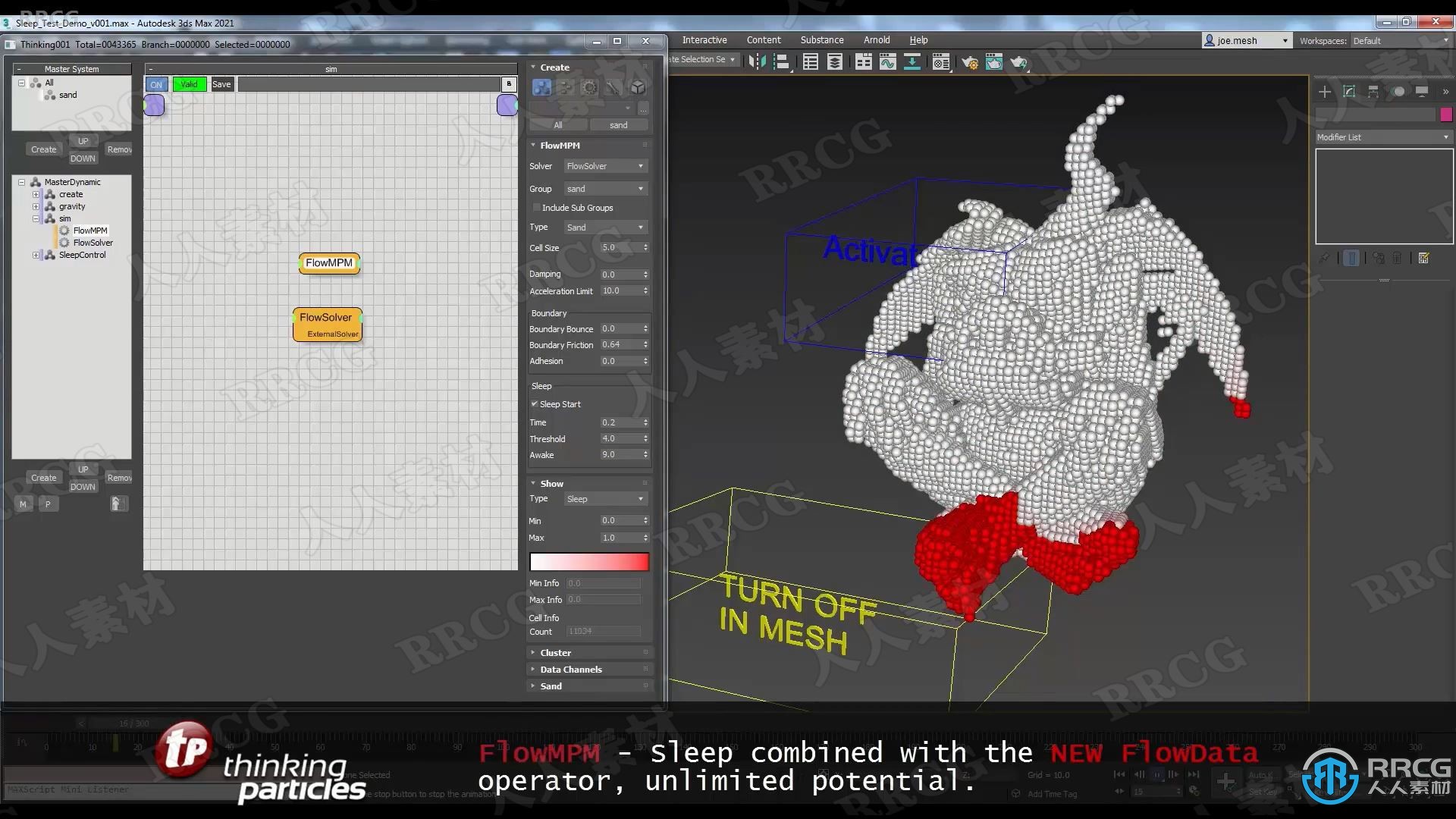 Cebas发布了3dsMax插件ThinkingParticles 7版 增加了模拟沙子和雪等颗粒MPM求解器