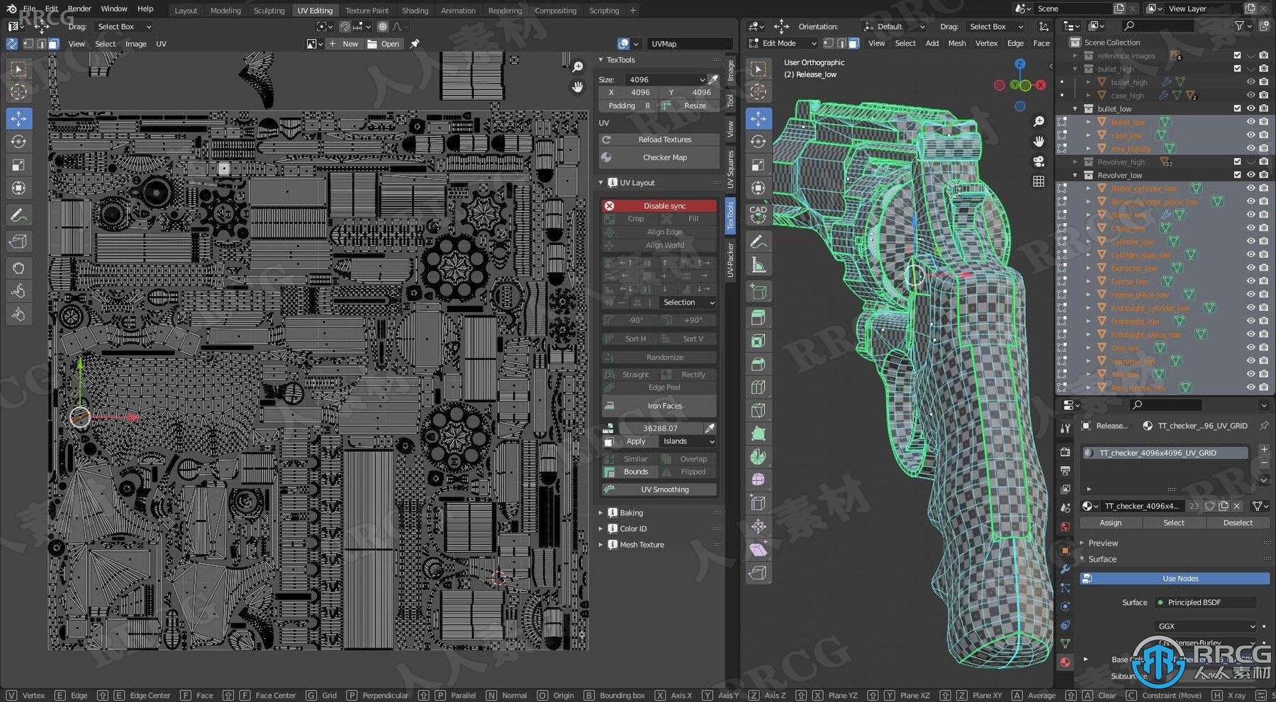 【中文字幕】Blender左轮手枪游戏武器实例制作视频教程