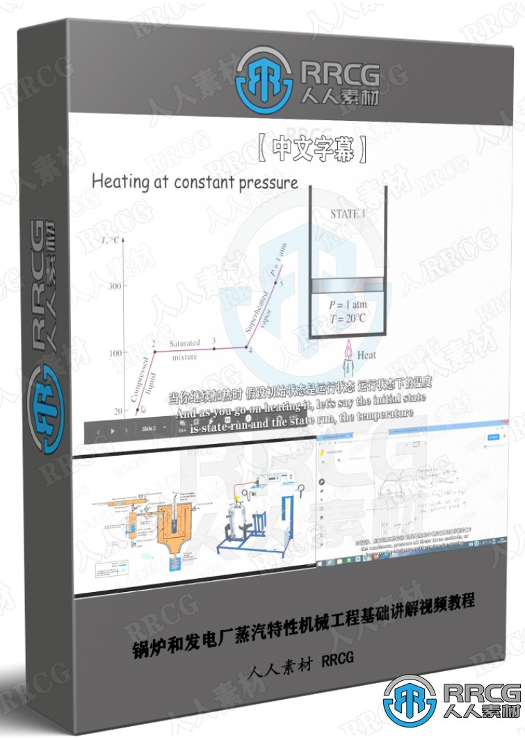 【中文字幕】锅炉和发电厂蒸汽特性机械工程基础讲解视频教程