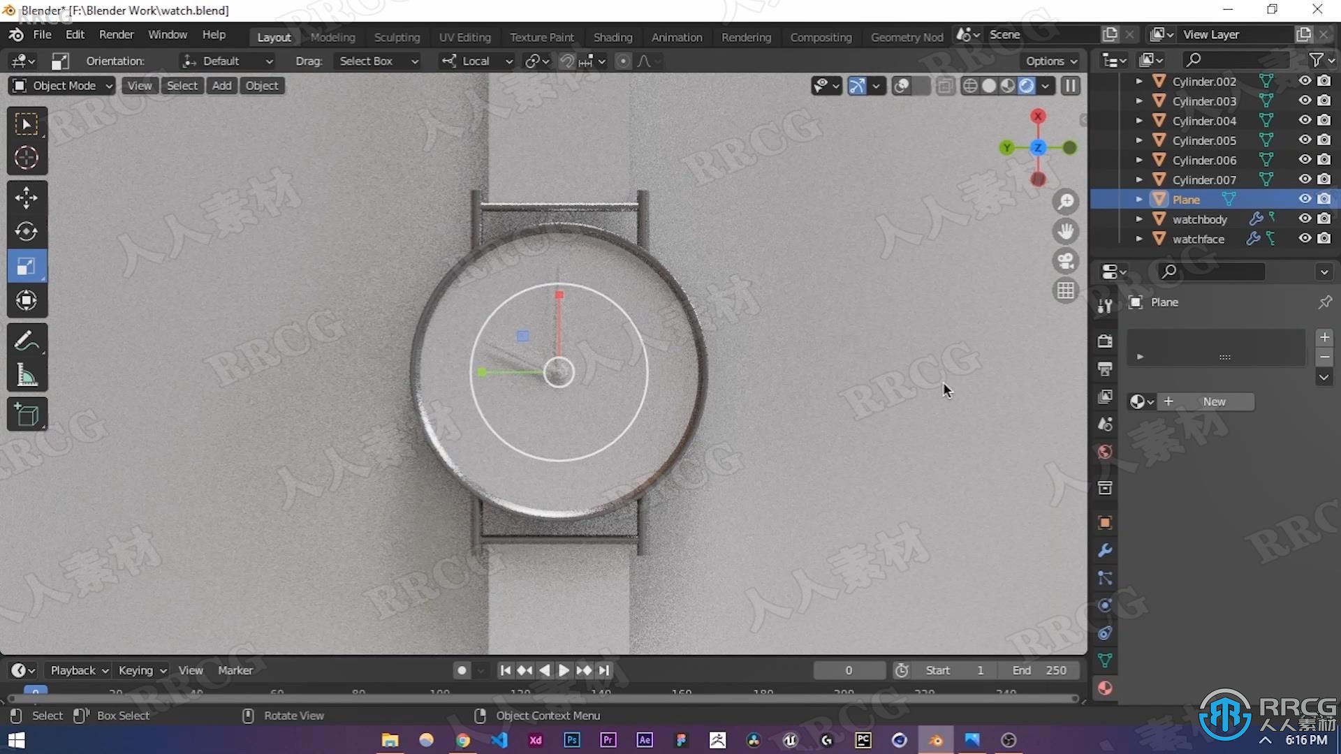 Blender逼真手表实例建模制作视频教程