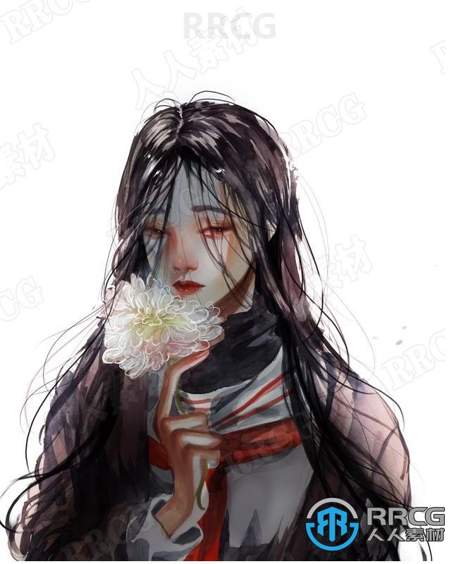 韩国插画师Twitter唯美恐怖少女角色原画插画集