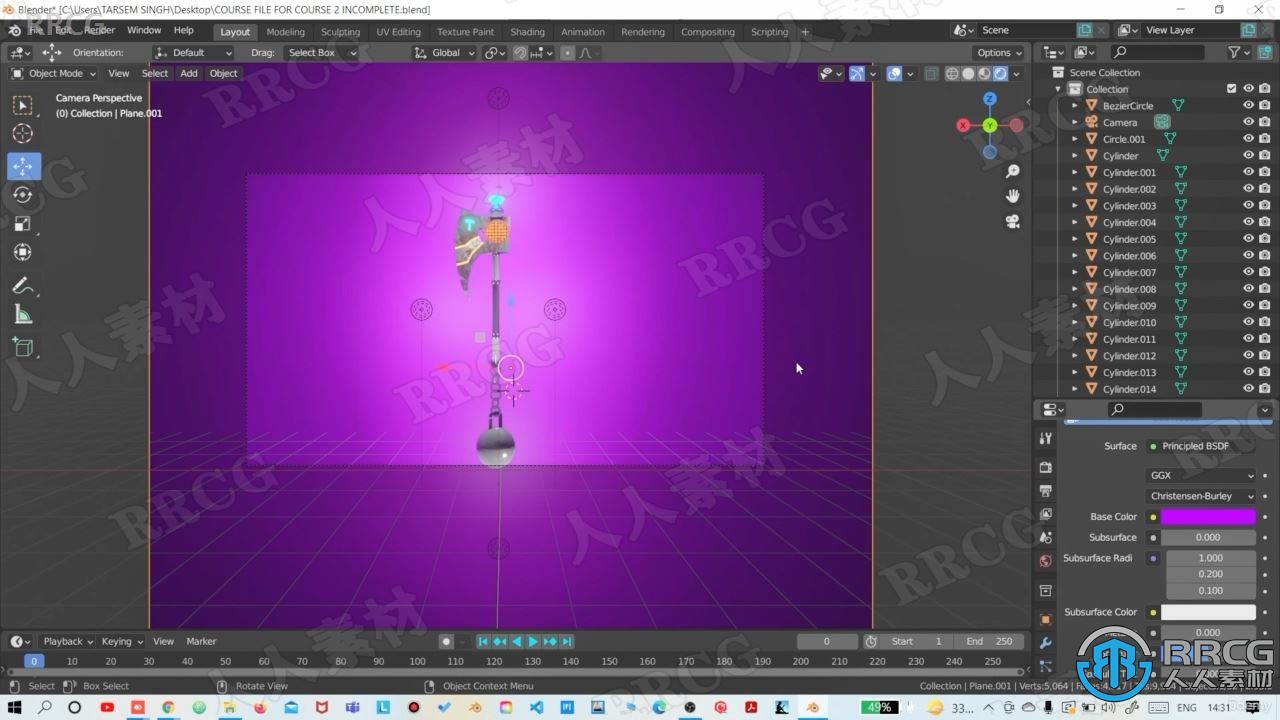 Blender战斧模型与动画实例制作视频教程