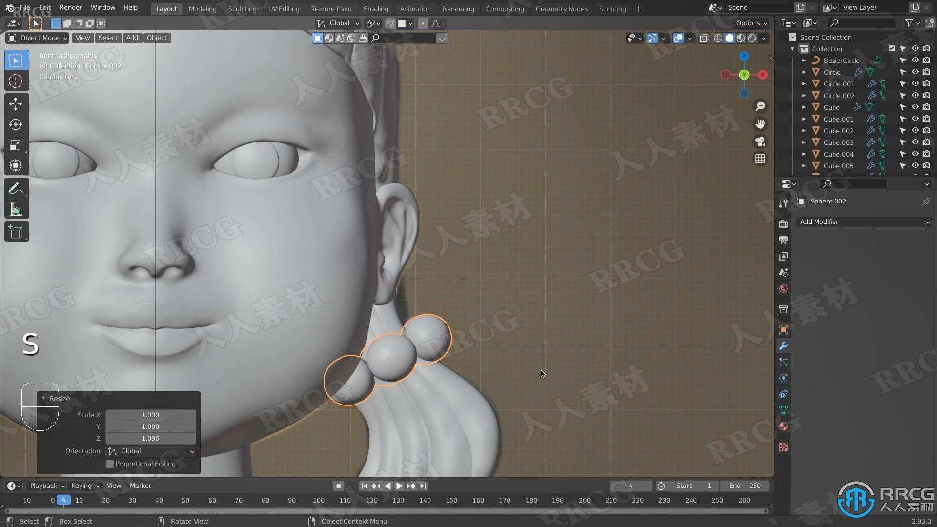 Blender影视《鱿鱼游戏》杀手娃娃模型实例制作视频教程