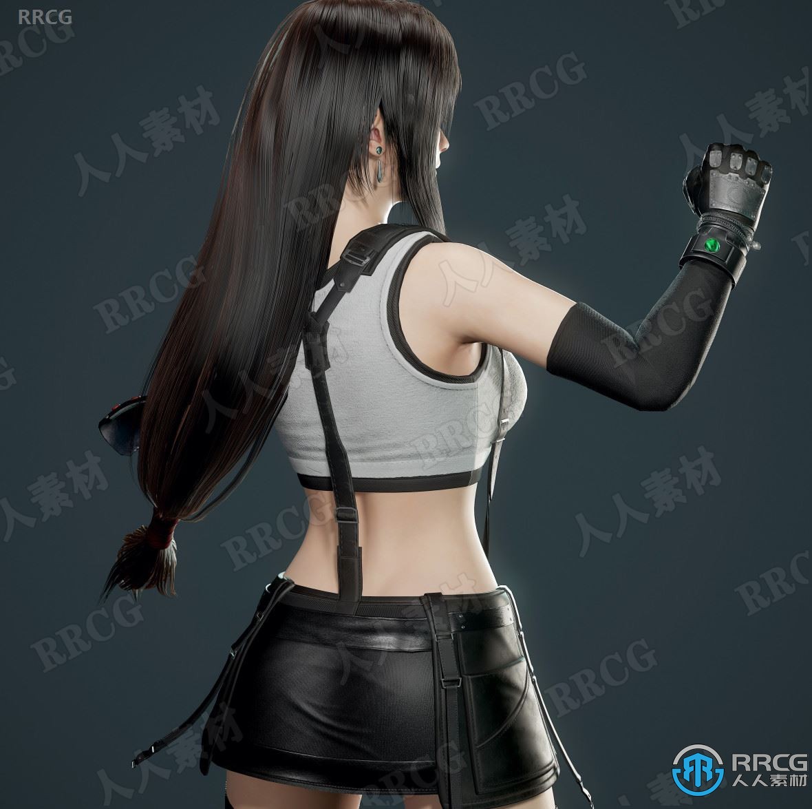 最终幻想7重制版FF7RE女性角色蒂法·洛克哈特Tifa Lockhart高质量3D模型完整版