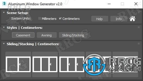 Aluminum Widow铝制窗户生成器3dsmax脚本V2.0版