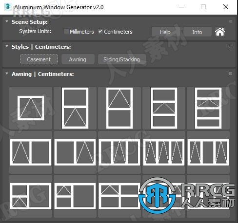 Aluminum Widow铝制窗户生成器3dsmax脚本V2.0版