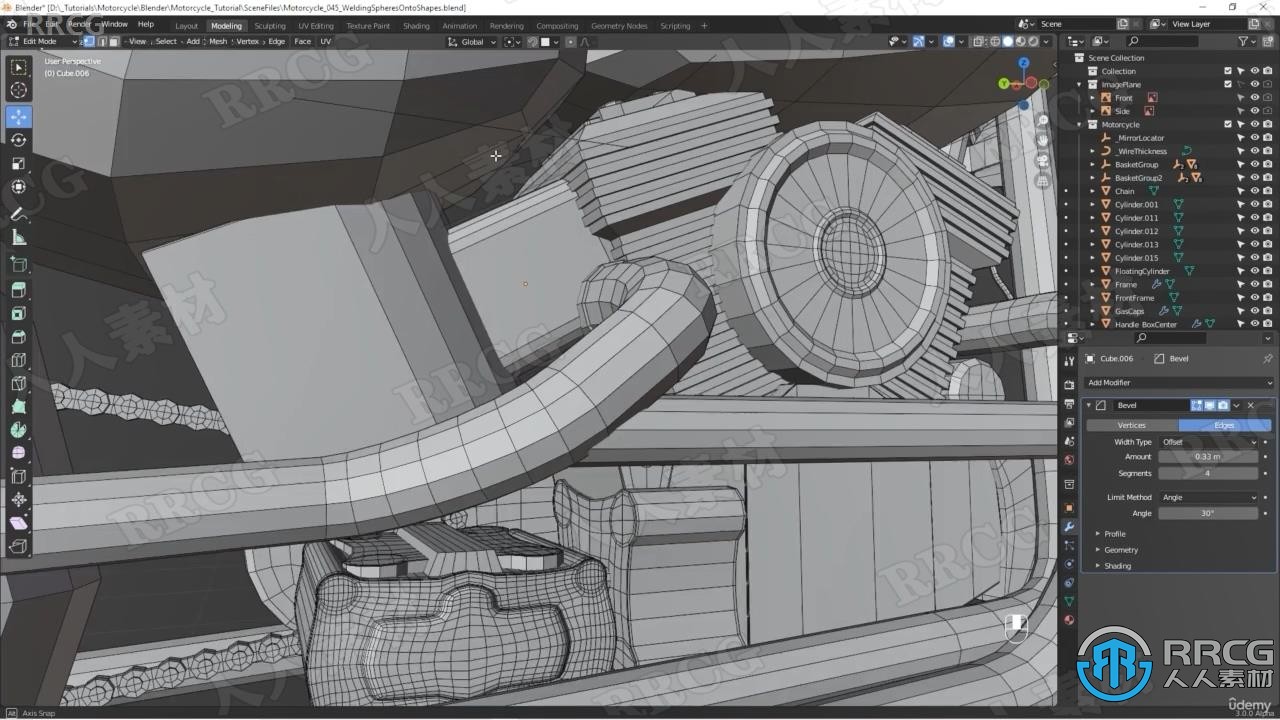 Blender摩托车建模材质和渲染制作全流程视频教程