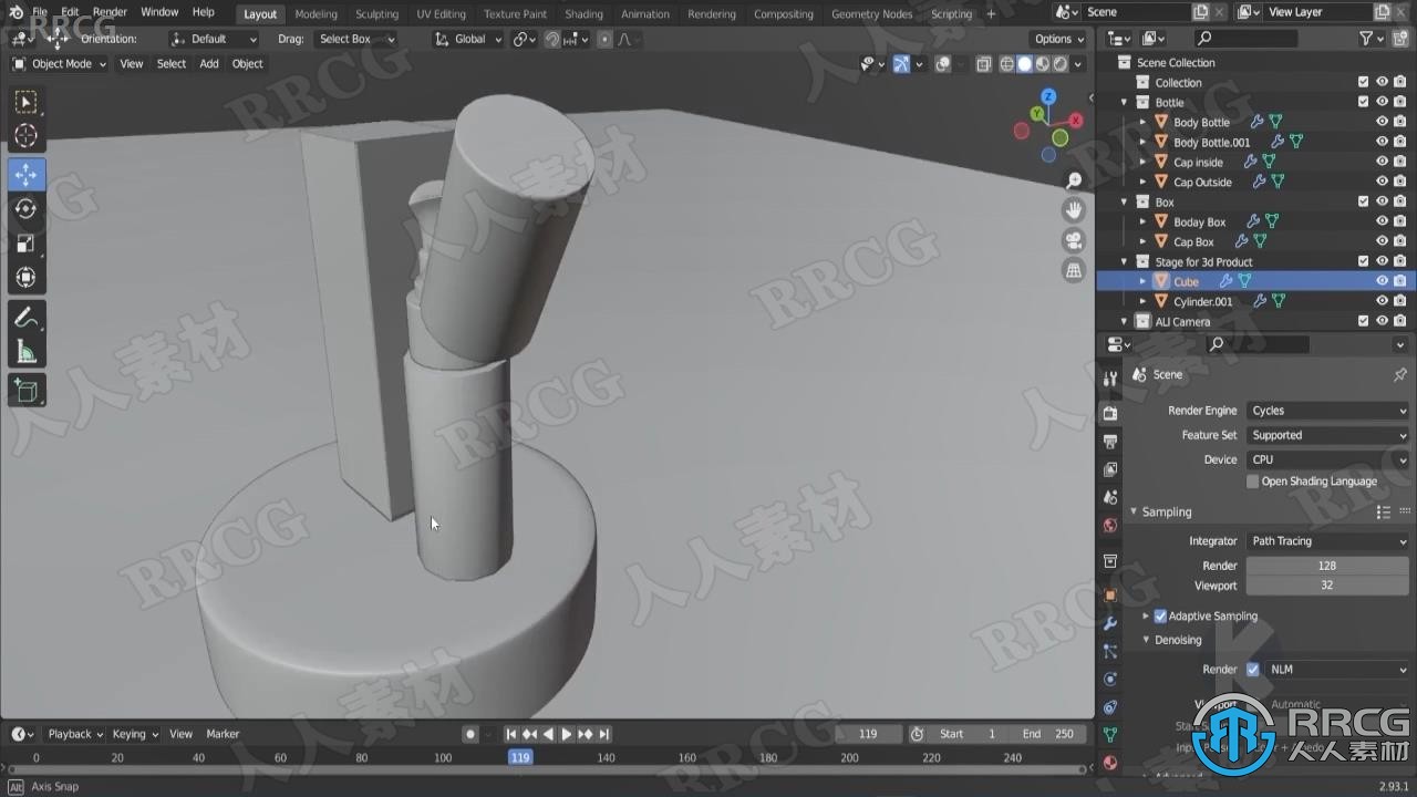 Blender化妆品创意可视化3D技术训练视频教程