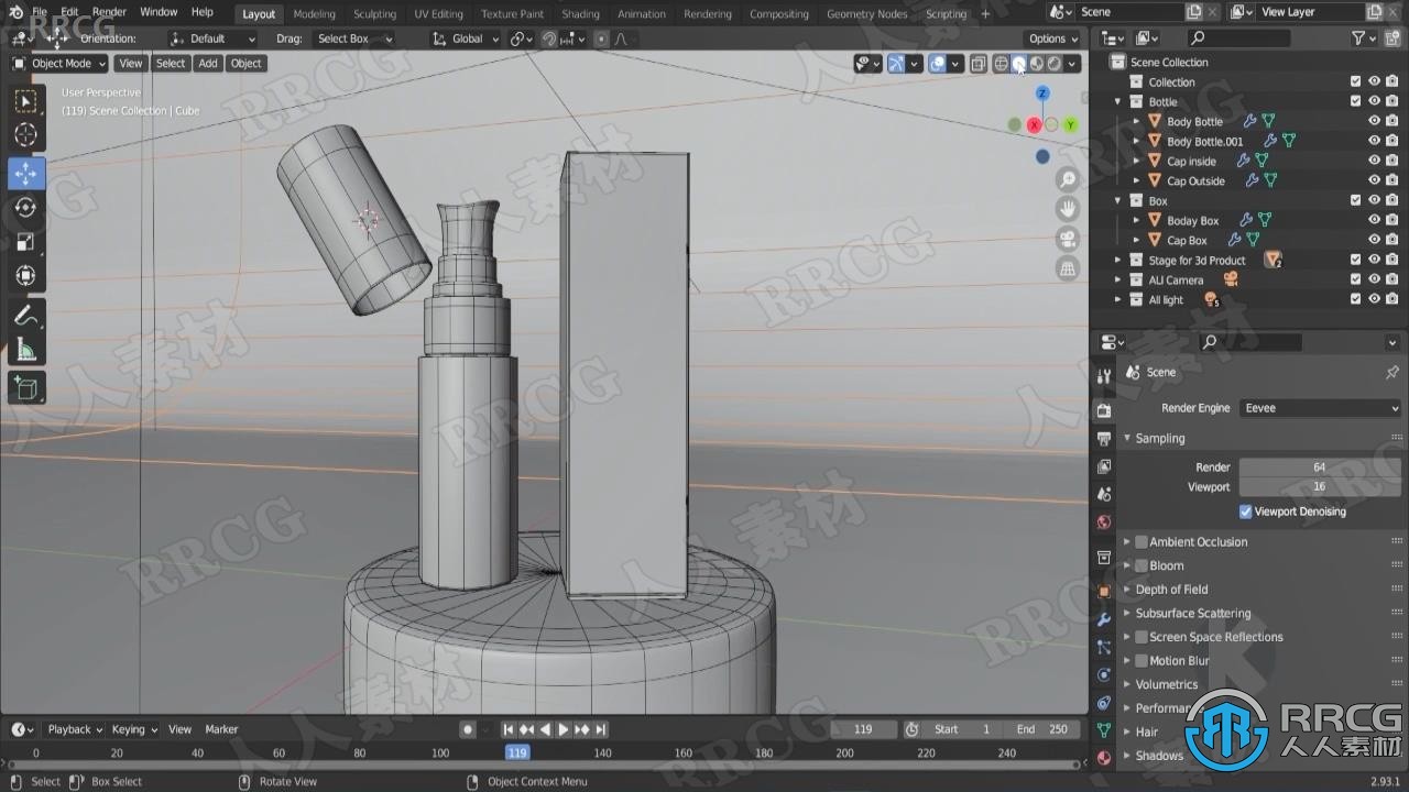 Blender化妆品创意可视化3D技术训练视频教程